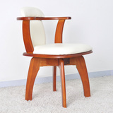 越茂 实木餐椅 旋转椅家具靠背低背椅 现代时尚简约电脑椅扶手椅