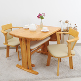 越茂 实木餐桌椅组合 简易现代简约饭桌4人6人小户型折叠餐桌方桌