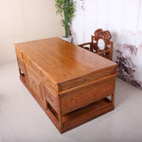 实木仿古书桌1.8米2米花鸟办公桌书柜组合书房系列厂家直销特价