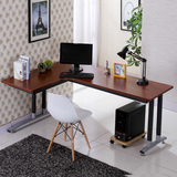 简约转角电脑桌书桌椅组合L型台式办公电脑桌家用拐角书桌办公桌