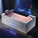 新款豪华浴缸亚克力1.8米大瀑布冲浪按摩泡泡浴LED灯保温独立式