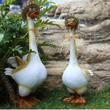 树脂卡通鸭子摆件户外花园庭院装饰品动物园林景观雕塑工艺品摆设