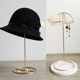 vintage风格 精致金色帽子架子 展示架饰品架设计款 项链耳环架