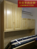 上海定做樟子松衣柜储物柜超高柜壁床实木翻床隐形床整体家具定制