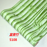 特价PVC 防水自粘式墙贴 竹叶 墙纸  壁纸 10米长