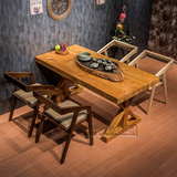 欧式宜家纯实木餐桌椅组合特价长方形6人8人饭桌原木餐厅一桌四椅