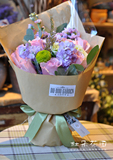 西安鲜花38节女王节鲜花紫罗兰鲜花西安送花西安牛皮纸包装鲜花