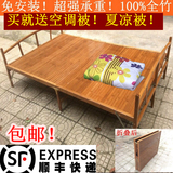 清仓折叠竹床0.6米0.8米1.2米1.5米儿童单人双人床两用简易凉床