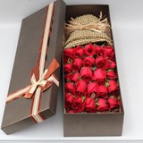 西安鲜花同城速递红玫瑰礼盒粉玫瑰白玫瑰香槟生日求婚实体店送花