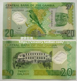 冈比亚20达拉西塑料钞 7-22革命20周年纪念钞  精美外国钱币收藏