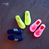 梭鱼 韩版儿童运动鞋 2016夏秋男女童莱卡布跑步鞋出游透气平底鞋