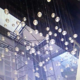 LED水晶流星雨玻璃球 个性艺术酒吧台服装店楼梯玄关工程 吊灯
