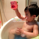儿童卡通动物戏水小水桶 宝宝彩色堆叠花洒洗澡戏水玩具