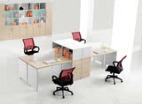 精品办公家具四人组合电脑桌椅带抽屉现代简约职员写字台员工位