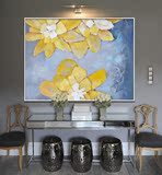 北欧宜家现代简约风格设计师纯手绘大幅玄关客厅卧室抽象油画挂画