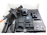 COS小军人套装 电动玩具枪+手枪头盔望远镜+盾牌/对讲机/战术背心
