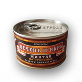 促销俄罗斯进口鱼子鱼肝鱼罐头海鲜鱼类制品咸鱼深海明太鱼子酱