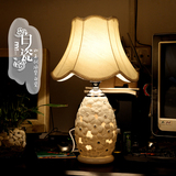 欧式陶瓷台灯 现代简约宜家创意风格卧室床头灯 上下亮灯特价包邮