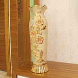 现代简约欧式大型落地客厅电视柜旁陶瓷花瓶 样板房别墅装饰品