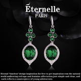法国Eternelle采用施华洛世奇元素水晶长款耳钉 波西米亚时尚耳环