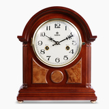 霸王30天发条机械座钟 客厅实木打点报时个性复古创意台钟时钟表