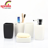 瑞士SPIRELLA欧式创意陶瓷浴室用品卫浴五件套卫浴洗漱套装 包邮