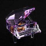 最浪漫正品水晶钢琴音乐盒--唯美紫色 创意女朋友生日礼物