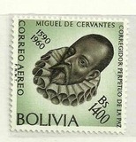 ■■玻利维亚1961西班牙名作家塞万提斯航空票■■