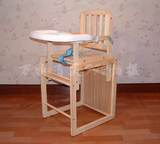 康贝儿婴儿坐椅 分体组合式儿童餐椅 实木餐桌宝宝椅无油漆ST328