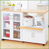 移动餐边柜 CBG-10厨房电器柜微波炉柜 可移动碗柜玻璃开门餐厅柜