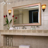 天鸿 田园风格 防水浴室镜子 卫浴镜 挂壁镜 装饰镜 玄关镜 w3004