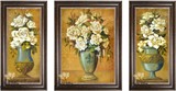 查理夫人 客厅油画三联画手绘油画花卉 美式装饰画静物组合 13915