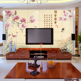 中式客厅沙发电视背景墙瓷砖仿古文化砖艺术雕刻大型壁画雅舍兰香