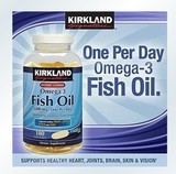 现货 美国Kirkland可兰每日高浓度浓缩深海鱼油1200mg 180粒