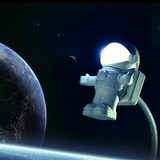 Doulex宇航员USB灯 LED笔记本超萌小夜灯 创意太空人键盘灯小礼物