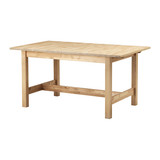 免费代购宜家代购 诺顿 伸缩型餐桌,桦木 实木长方形桌子西式环