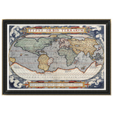 古代世界地图挂画航海图英文版玄关壁画现代客厅书房办公室装饰画