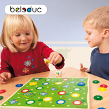 正品贝乐多-花园蝴蝶木质飞行棋桌面游戏2 3岁幼儿益智玩具木制