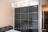 定做艺术玻璃壁柜移门上海玻璃隔断移门灰玻衣柜移钢化