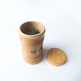 【良之品居】炭化楠竹中国名茶盒仿古茶叶罐茶叶盒天然带盖竹筒