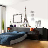 包邮 巴黎埃菲尔铁塔墙贴贴画 客厅沙发卧室床头宿舍墙壁装饰贴纸