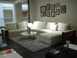 正品斯可馨艾库LS108现代简约客厅三人转角可选羽绒布艺沙发组合