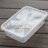 塑料透明一次性微波炉饭盒餐盒蛋糕点心寿司水果沙拉打包盒5个