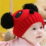 秋冬季韩国韩版男童女童儿童帽子婴儿宝宝帽子小熊猫/毛线帽