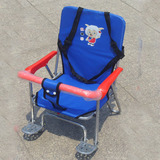 自行车后置儿童座椅 折叠大号红色靠背凳 1-3岁电动车宝宝椅子