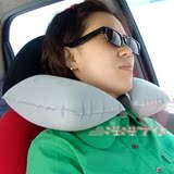 天元牌 植绒U型充气枕 U型枕旅行枕U形枕颈椎护颈枕户外旅游枕头