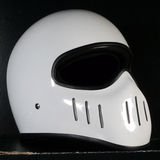 进口顶级日本汤姆逊摩托车巡航幽灵骑士复古哈雷头盔亮白色