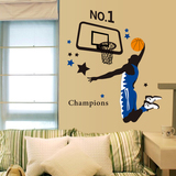 简约现代灌篮走廊沙发背景装饰墙贴纸可移除时尚篮球家居布置贴画