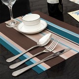 彩色条纹款优质PVC餐垫长方形隔热垫创意塑料餐桌垫欧式西餐垫