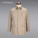 ZORANZI庄子男装上衣纯色商务休闲茄克春款长袖夹克外套ZHG10430